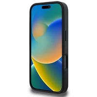 DKNY Viedtālruņa apvalks iPhone 16 Pro ar patikrētu rakstu un drukātām svītrām - melns