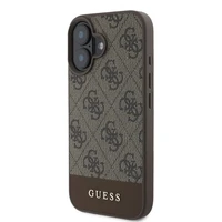Guess 4G Bottom Stripe viedtālruņa apvalks iPhone 16 - brūns