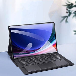 DUX DUCIS salokāms DK vāciņš ar bezvadu tastatūru ar apgaismojumu SAMSUNG Tab S10 Ultra/S9 Ultra/S8 Ultra melns