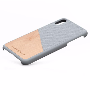 Nordic Elements Original Hel vāciņš ierīcei iPhone XS Max, ar dabīga kļavas koka apdari, gaiši pelēks