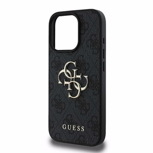 Guess 4G Liels logotipa apvalks viedtālrunim iPhone 16 Pro - melns