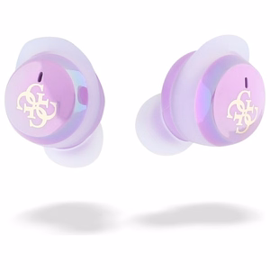 Guess 4G drukāts logotips Bluetooth TWS austiņas + dokstacija - violetas