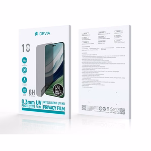 Devia Viedtālruņu plēves komplekts UV 0,3mm HD privātums 10gab 6H griešanas mašīnai viedtālruņu LCD displejiem