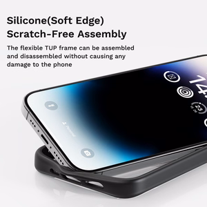 Rock Guard sērijas viedtālruņa apvalks Iphone 16 Plus caurspīdīgs-melns