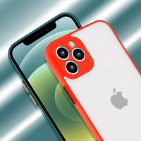 Milky apvalks silikona elastīgs caurspīdīgs apvalks Xiaomi Redmi Note 10 / Redmi Note 10S sarkans