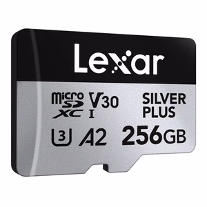 Lexar High-Performance Silver Plus microSDXC atmiņas karte 256 GB + adapteris