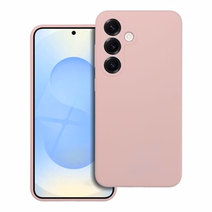 Чехол для Samsung S25 EDGE Silicone 2mm совместимый с MagSafe пудрово-розовый