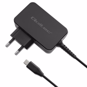 Qoltec 52386 GaN Power Pro Lādētājs 65W USB-C Melns
