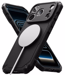 Ringke Rugged Gear Magnetic MagSafe maciņš iPhone 18 Pro / 17 Pro, melns