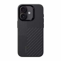 Benks Montage magnētiskais Armor Pro Kevlar viedtālruņa apvalks ar metāla rāmi 600D+1500D Iphone 16 Plus melns