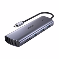 UNITEK sadalītājs USB-C 9IN1 HDMI, VGA, SD, RJ45, PD 100W