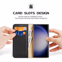 Dux Ducis Hivo apvalks ar atloku un RFID bloķēšanu Samsung Galaxy S24 - melns