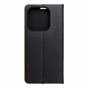 LUNA Grāmata Zelta Xiaomi Redmi Note 14 4G (GLOBAL - 164,84mm x 78,15mm x 8,16mm) melna