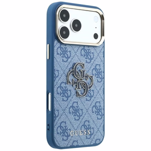 Guess 4G & Big Resin Logo maciņš iPhone 17 Pro Max / 18 Pro Max, gaiši zils