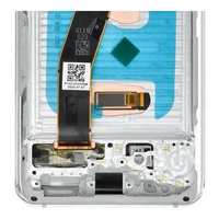 LCD ekrāns SAMSUNG S20 4G balts SOFT OLED ar rāmi