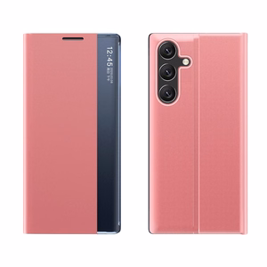 New Sleep Чехол для Samsung Galaxy S25+ с откидной крышкой и подставкой - розовый