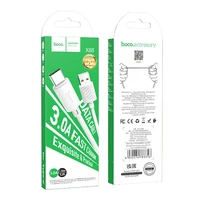 Kabelis USB-A uz USB-C Hoco 3A 1 m X88 balts