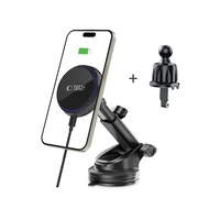 Tech-Protect MM15W-V4 Magnetic MagSafe 15W turētājs automašīnas kabīnai / vējstiklam / ventilācijas atverei - melns