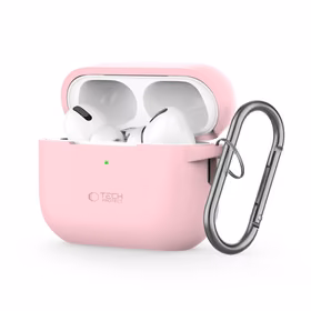 Tech-Protect silikona apvalks ar āķi Apple AirPods Pro 1 / 2 - rozā