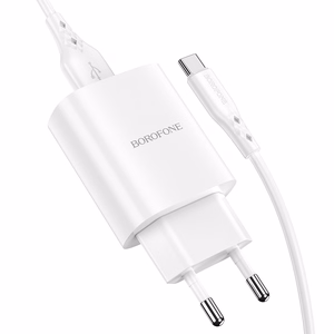 Borofone сетевое зарядное устройство BN1 Innovative - USB - 2,1A с USB на Type C белый