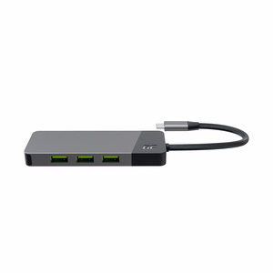 Green Cell USB-C centrmezgls GC Connect 7-in-1 (3x USB 3.1, HDMI 4K 60Hz, USB-C PD 85W, MicroSD/SD)