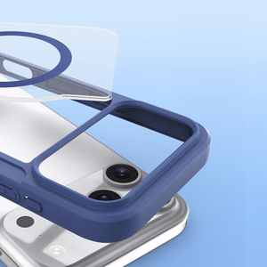 Чехол Dux Ducis Skin X Pro для iPhone 17 Pro Max с кошельком, совместимый с MagSafe - синий