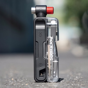 Rockbros Multitool velosipēda instrumentu komplekts ar CO2 pumpi un sprūdrata atslēgu, melns