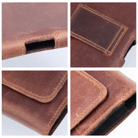 ROYAL Crazy Horse universāls horizontāls ādas jostas apvalks izmērs M IPHONE 12 MINI / 13 MINI / SAMSUNG A40 / S8 / XIAOMI 12 / Redmi 5A brūns