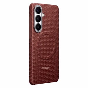 Samsung Carbon Magnet maciņš Samsung Galaxy S26+, saderīgs ar MagSafe – sarkans