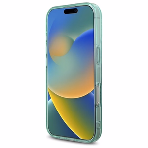 Guess IML Rhinestones Magnētiskais viedtālruņa apvalks iPhone 16 Pro Max - zaļš