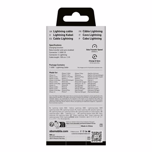 SBS TECABLEUSBIP589A USB-A - Lightning Cable - Blue