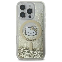 Hello Kitty Šķidrais Spīdums Fever Magnētiskais Viedtālruņa apvalks iPhone 16 Pro Max - Zelta