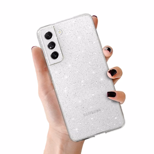 Crystal Glitter viedtālruņa apvalks Samsung Galaxy S21 FE sudraba