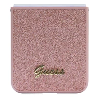 Guess Glitter Script viedtālruņa apvalks Samsung Galaxy Z Flip 5 - rozā