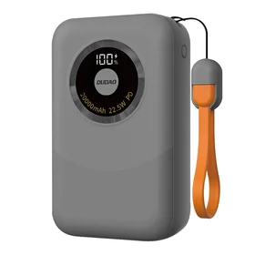 Dudao K21 Mini 10000mAh 22.5W USB-A / USB-C Portatīvais lādētājs (m) - pelēks