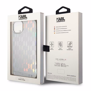 Viedtālruņa apvalks Karl Lagerfeld KLHCP14MLGMMSV3 iPhone 14 Plus 6.7\" sudrabains / sudrabains Monogrāmas Iridescent