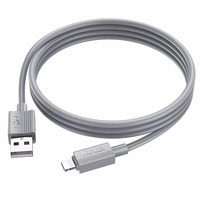 Kabelis USB-A uz Lightning Hoco 2,4A 1 m X107 pelēks