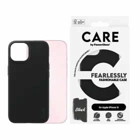 CARE by PanzerGlass Drosmīgi moderns viedtālruņa apvalks iPhone 15 - Melns