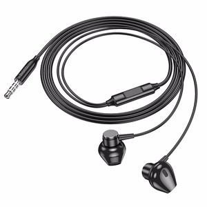 HOCO vadu austiņas Jack 3,5 mm ar mikrofonu M125 melnas