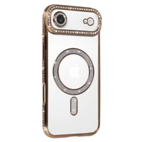 Viedtālruņa apvalks Bling Magsafe Case for Iphone 17 Air - zeltains