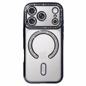 Чехол Bling MagSafe для iPhone 17 Pro Max чёрный
