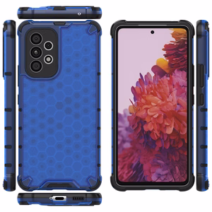 Honeycomb viedtālruņa apvalks bruņu apvalks ar gēla rāmi Samsung Galaxy A73 melns