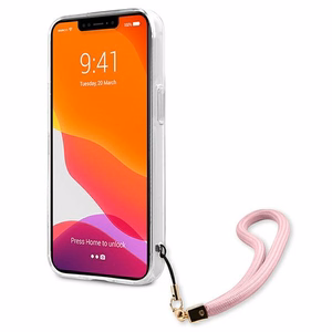 Guess GUHCP13LKCABPI iPhone 13 Pro / 13 6.1" розовый/розовый жёсткий чехол Camo Strap Collection