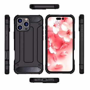 Hybrid Armor viedtālruņa apvalks iPhone 16 Pro Max - melns