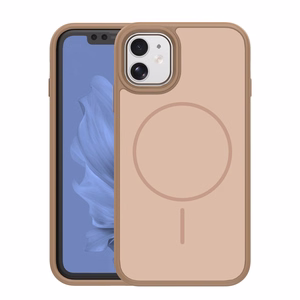 Чехол Frame Thin Mag для iPhone 11 коричневый
