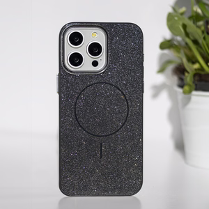 Glitter Thin Mag maciņš for iPhone 17 6,3" melns