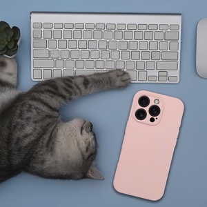 Viedtālruņa apvalks no silikona 2mm IPHONE 17 Pro Max smilšrozā