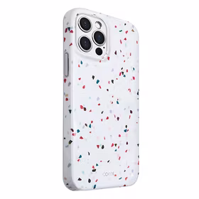 Uniq Coehl Terrazzo viedtālruņa apvalks iPhone 12 / 12 Pro 6.1" - balta