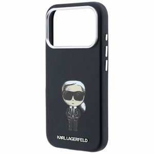 KARL LAGERFELD maciņš IPHONE 18 Pro/ 17 Pro saderīgs ar MagSafe (Smooth Ikonik Sketch) (krāsa: melna)