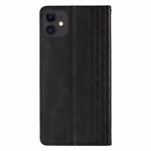 Magnet Strap Case для iPhone 12 кошелёк + мини-подвеска ремешок чёрный
